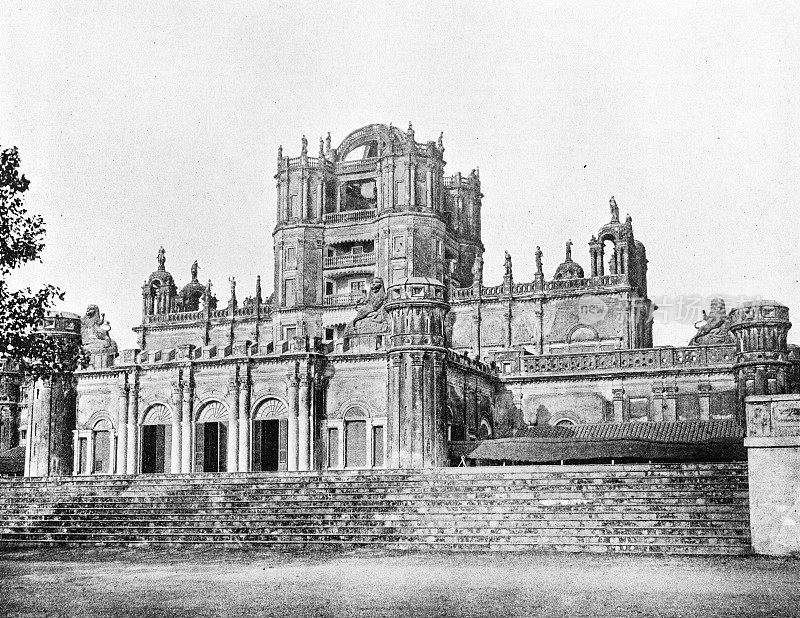 1895年印度的人物和地标:勒克瑙的La Martiniere学院